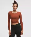 Lululemon Wunder Train Cropped Long Sleeve Shirt