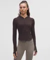 Lululemon Wunder Train Full-zip Jacket In Brown