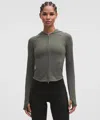 Lululemon Wunder Train Full-zip Jacket In Gray