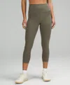 Lululemon Wunder Train High-rise Crop 21" In Green
