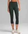 Lululemon Wunder Train High-rise Crop 21" In Green