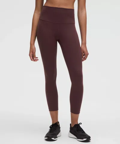 Lululemon Wunder Train High-rise Crop 23" In Burgundy