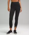 Lululemon Wunder Train High-rise Leggings 25" Hem Slit In Black