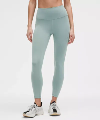 Lululemon Wunder Train High-rise Leggings With Pockets 25" In Green