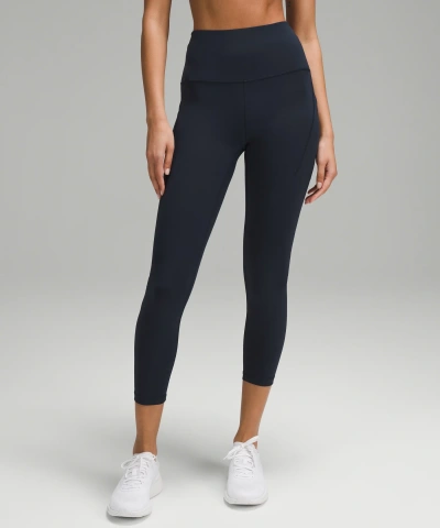 Lululemon Wunder Train High-rise Tight With Pockets 25" In Blue