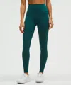 Lululemon Wunder Train High-rise Leggings With Pockets 28" In Green