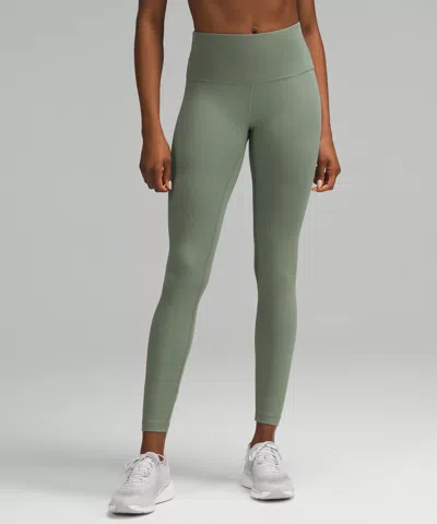 Lululemon Wunder Train High-rise Ribbed Leggings 28" In Green