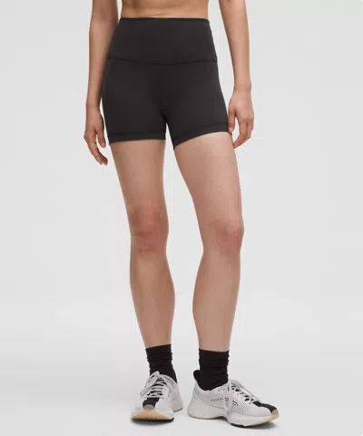 Lululemon Wunder Train High-rise Shorts 4" In Black