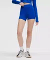 Lululemon Wunder Train High-rise Shorts 4" In Blue