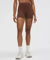 Lululemon Wunder Train High-rise Shorts 4" In Brown
