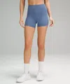 Lululemon Wunder Train High-rise Shorts 4" In Blue