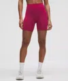 Lululemon Wunder Train High-rise Shorts 6" In Pink