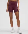 Lululemon Wunder Train High-rise Shorts 6" In Burgundy
