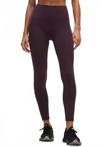 Lululemon Wunder Train High Rise Tight 28" Leggings In Black Plum In Purple