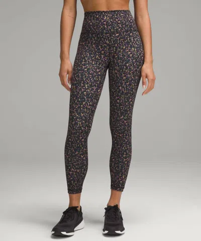 Lululemon Wunder Train High-rise Tight In Fluctuate Micro Pink Multi