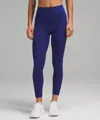 Lululemon Wunder Train High-rise Leggings With Pockets 25" In Larkspur