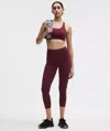 Lululemon Wunder Train High-rise Crop 23" In Burgundy