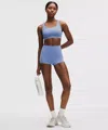 Lululemon Wunder Train High-rise Short 2" In Blue