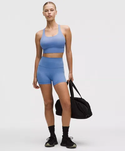 Lululemon Wunder Train High-rise Short 4" In Blue