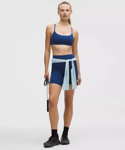 Lululemon Wunder Train High-rise Short 6" In Blue