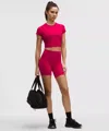 Lululemon Wunder Train High-rise Short 6" In Pink