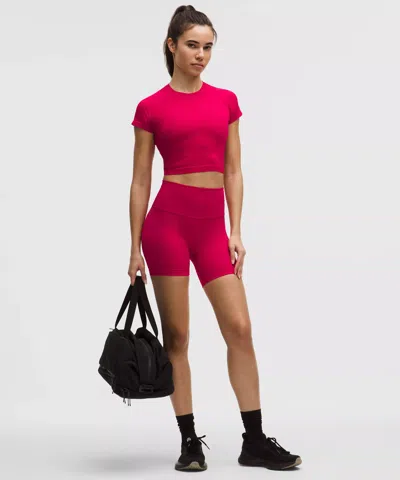 Lululemon Wunder Train High-rise Short 6" In Pink