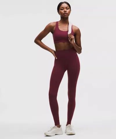 Lululemon Wunder Train High-rise Tight 31" In Burgundy