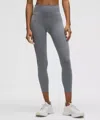 Lululemon Wunder Train Mesh Panel High-rise Leggings 25" In Gray