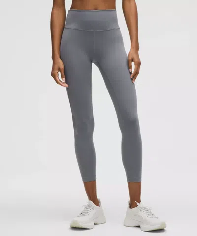 Lululemon Wunder Train Mesh Panel High-rise Leggings 25" In Gray
