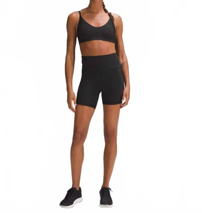 Lululemon Wunder Train Mesh Panel High-rise Short In Black In Animal Print