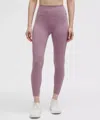 Lululemon Wunder Train Mesh Panel High-rise Leggings 25" In Pink