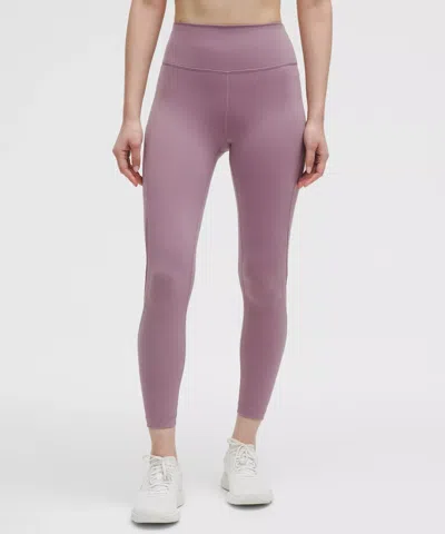 Lululemon Wunder Train Mesh Panel High-rise Leggings 25" In Pink