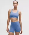 Lululemon Wunder Train Mesh-back Bra In Blue