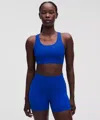 Lululemon Wunder Train Mesh-back Bra In Blue