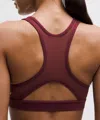 Lululemon Wunder Train Mesh-back Bra In Burgundy