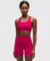 Lululemon Wunder Train Mesh-back Bra In Pink