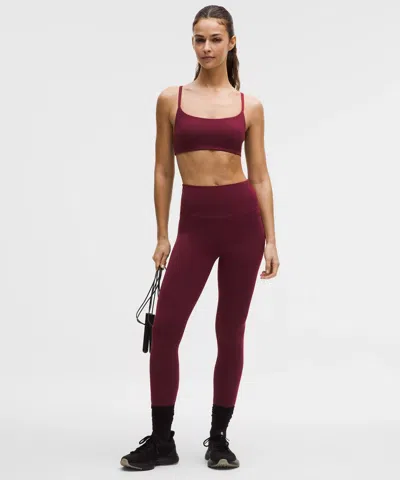 Lululemon Wunder Train No Line High-rise Tight 25" In Burgundy