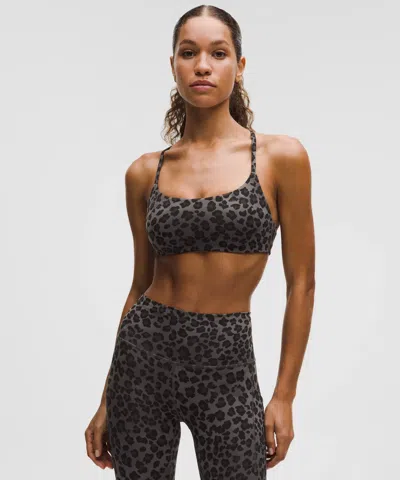 Lululemon Wunder Train Strappy Racer Bra In Animal Print