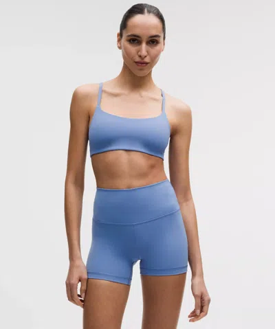 Lululemon Wunder Train Strappy Racer Bra In Blue