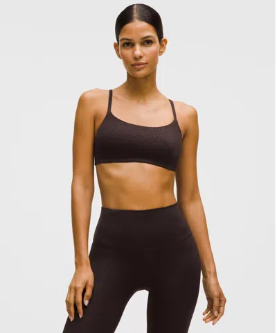 Lululemon Wunder Train Strappy Racer Bra In Brown