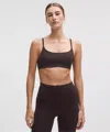 Lululemon Wunder Train Strappy Racer Bra In Brown