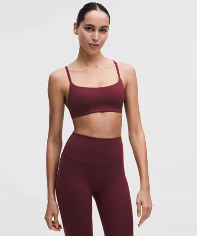 Lululemon Wunder Train Strappy Racer Bra In Brown