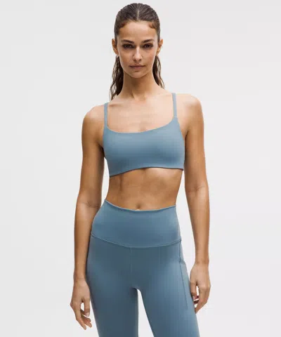 Lululemon Wunder Train Strappy Racer Bra In Gray