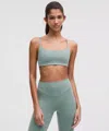 Lululemon Wunder Train Strappy Racer Bra Light Support, A/b Cup In Green