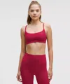 Lululemon Wunder Train Strappy Racer Bra Light Support, A/b Cup In Red