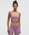Lululemon Wunder Train Strappy Racer Bra Light Support, A/b Cup In Purple