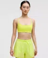 Lululemon Wunder Train Strappy Racer Bra Light Support, A/b Cup In Green