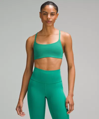Lululemon Wunder Train Strappy Racer Bra Light Support, A/b Cup In Green