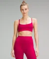 Lululemon Wunder Train Strappy Racer Bra Light Support, A/b Cup In Red