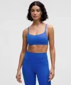 Lululemon Wunder Train Strappy Racer Bra Light Support, A/b Cup In Blue